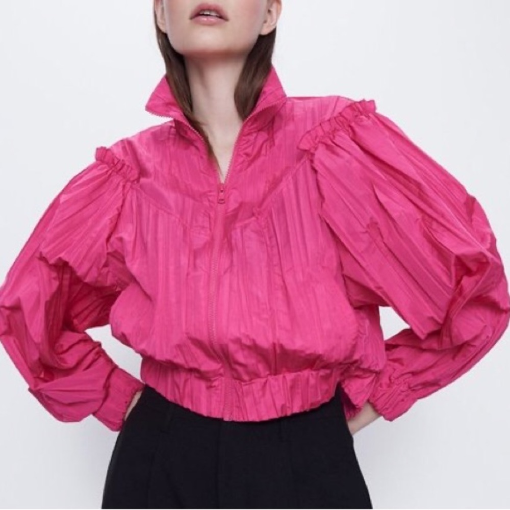 Hot Pink Zara Bomber Jacket